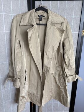 DKNY Tan Lightweight Trench Coat